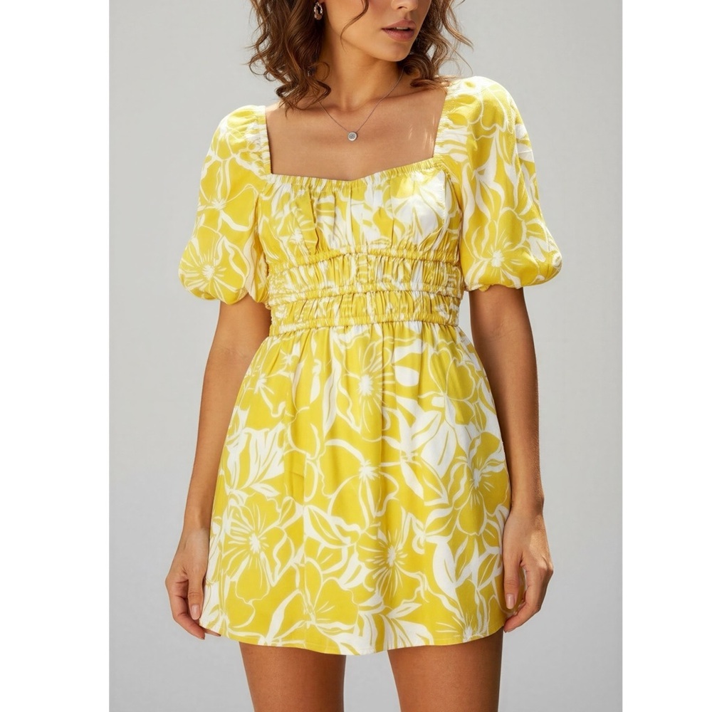 FAITHFULL THE BRAND Marinelli Mini Dress, El Marsa Floral, XS
